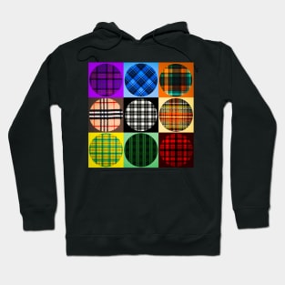 Tartan fabric collage Hoodie